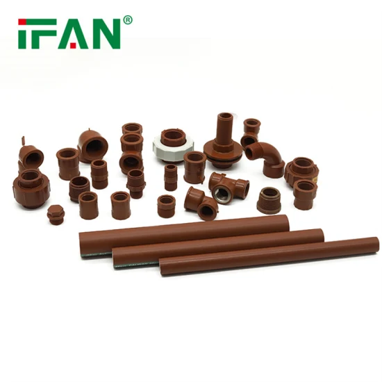Ifan Brown Color Elbow Pph Rohr und Formstücke für die Wasserversorgung